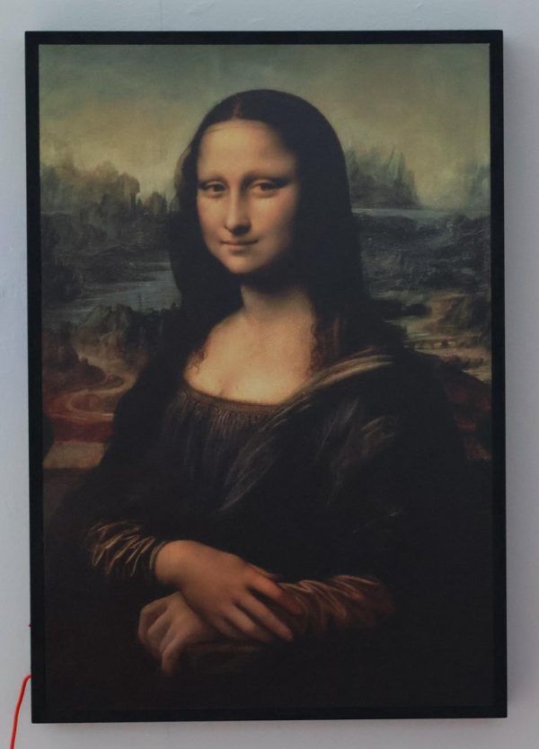 Virgil Abloh, "Mona Lisa", Artwork with Steel Frame, 2019 - Image 3