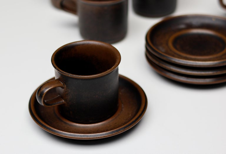 24-Piece Arabia Ruska Set – 1970s Finnish Earth & Fire - Image 3