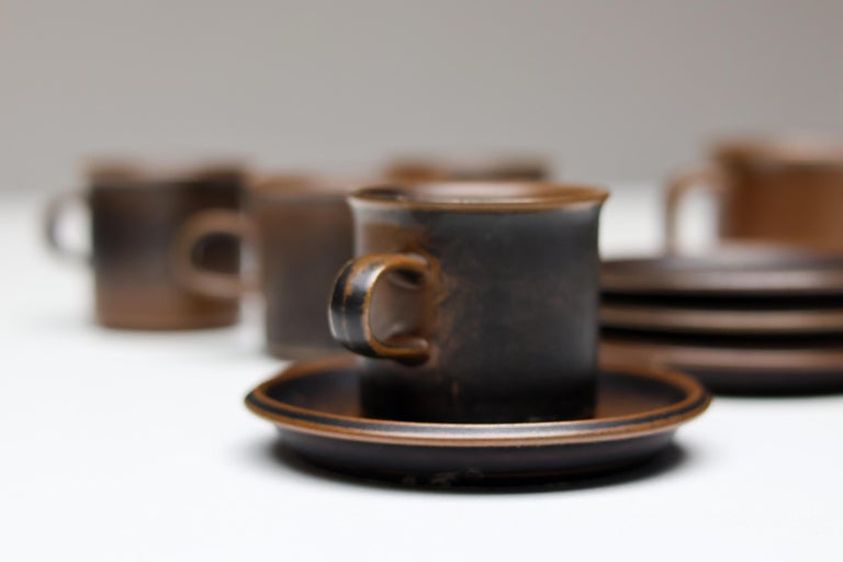 24-Piece Arabia Ruska Set – 1970s Finnish Earth & Fire - Image 7