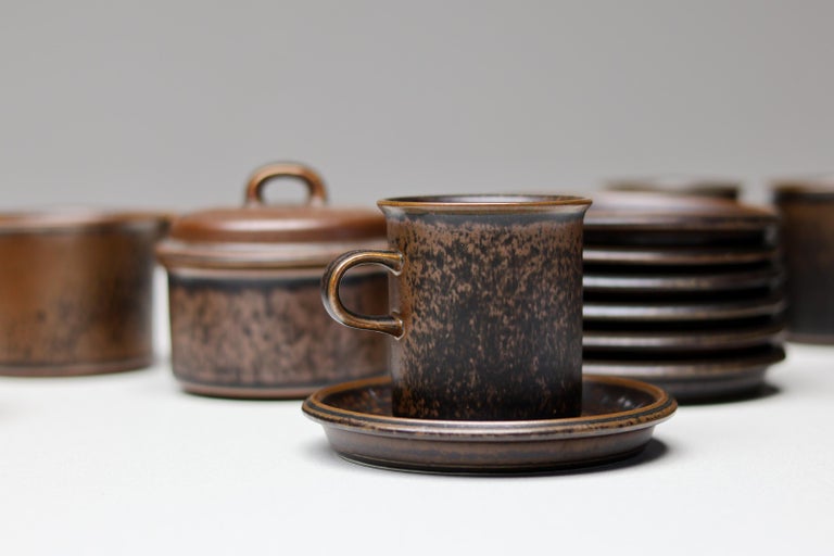 24-Piece Arabia Ruska Set – 1970s Finnish Earth & Fire - Image 2