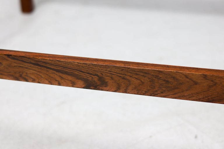 Mid-Century Rosewood and Glass Coffee Table, Denmark, 1950s - Image 7