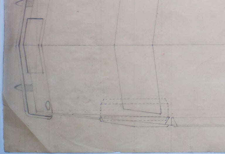 Large Original Drawing by Gio Ponti, 1952, Created for Touring Carrozzeria Milan - Image 4