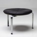 Poul Kjærholm PK33 Stool in Black Leather by E. Kold Christensen - Image 3