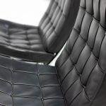 Black Leather Mies van der Rohe for Knoll Barcelona Chairs, Matching Set of Two - Image 3