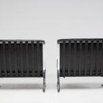 Black Leather Mies van der Rohe for Knoll Barcelona Chairs, Matching Set of Two - Image 4