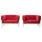 Pair of Saporiti Kiushu Armchairs