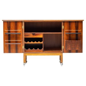 "Times" Extendable Bar Cabinet by Torbjørn Afdal in Rosewood