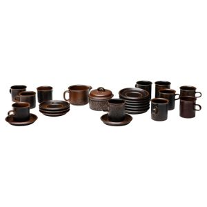 24-Piece Arabia Ruska Set – 1970s Finnish Earth & Fire