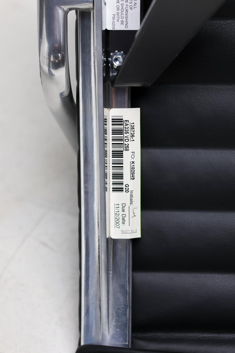 Charles & Ray Eames Black Leather Executive Desk Chair by Herman Miller - Image 10