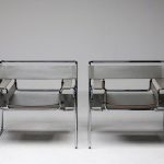 Marcel Breuer Grey Leather Wassily Armchairs by Gavina, 1960, Signed - Image 4