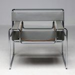 Marcel Breuer Grey Leather Wassily Armchairs by Gavina, 1960, Signed - Image 7