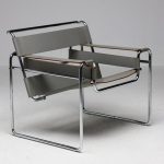 Marcel Breuer Grey Leather Wassily Armchairs by Gavina, 1960, Signed - Image 12