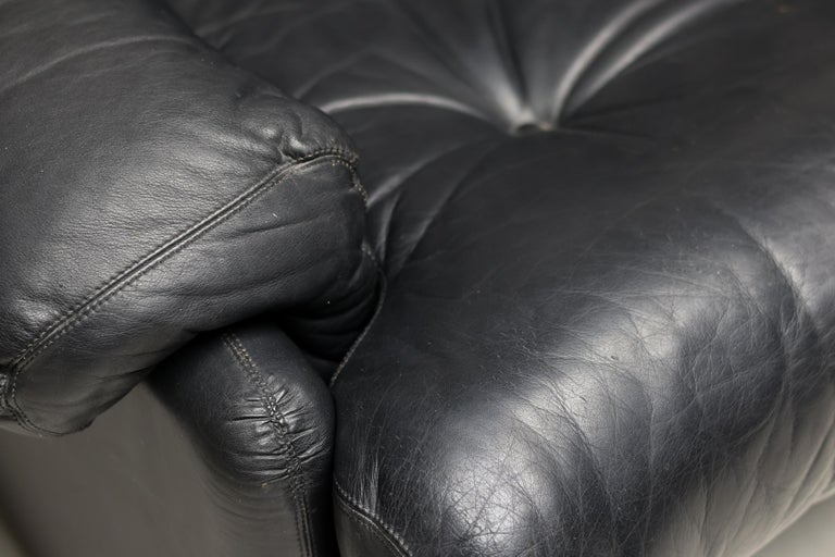 Coronado Living Room Set in Black Leather by Tobia Scarpa for B&B Italia, 1976 - Image 10
