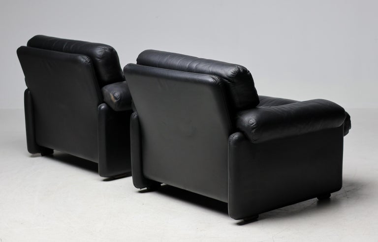 Coronado Living Room Set in Black Leather by Tobia Scarpa for B&B Italia, 1976 - Image 13