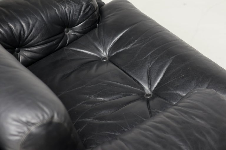 Coronado Living Room Set in Black Leather by Tobia Scarpa for B&B Italia, 1976 - Image 15