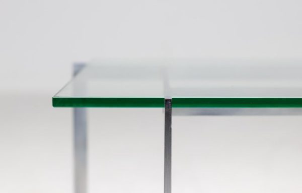 Architectural Rectangular Coffee Table in Steel and Glass - Image 5