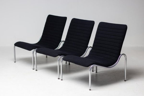 Three Mid Century Modern Kho Liang Ie Model 704 High Back Lounge Chairs - Image 2