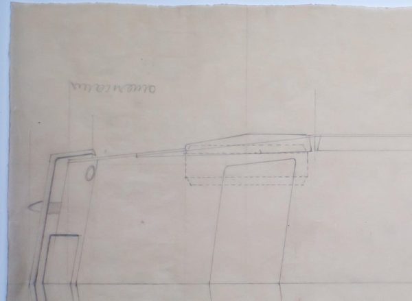 Large Original Drawing by Gio Ponti, 1952, Created for Touring Carrozzeria Milan - Image 5