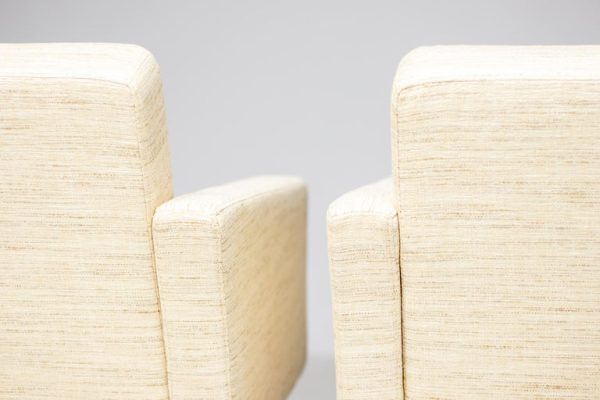 Mid Century Modern Pair of Cream Wool Martin Visser SZ48 Lounge Chairs - Image 5