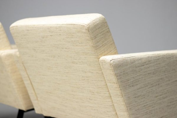 Mid Century Modern Pair of Cream Wool Martin Visser SZ48 Lounge Chairs - Image 8