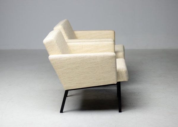 Mid Century Modern Pair of Cream Wool Martin Visser SZ48 Lounge Chairs - Image 10