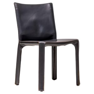 Elephant Hide Grey Cab Dining Side Chair by Mario Bellini for Cassina