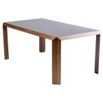 Talete Dining Table by Rosenthal, Black Glass & Ash, Modern Design, 1970s