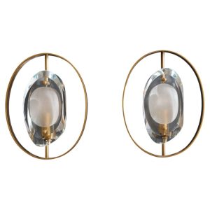 A Pair of Poetic Precision: The Model 2240 Sconces, Max Ingrand for Fontana Arte