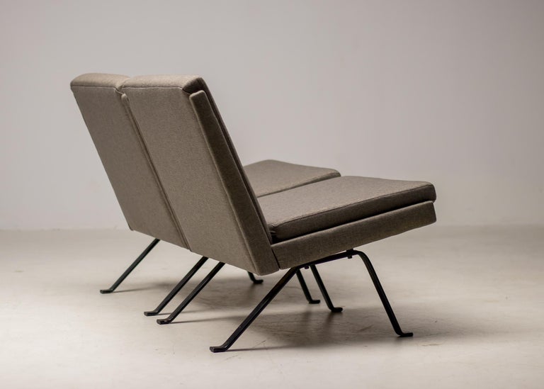 Architectural Dutch Lounge Chairs, Pair, The Netherlands, circa 1960 - Image 9