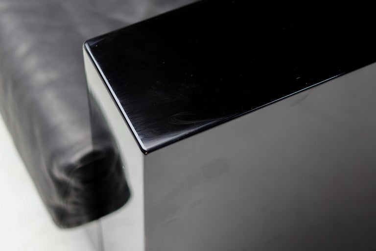 Massimo Vignelli Black-on-Black Saratoga Sofa, Poltronova, Italy, 1964 - Image 4