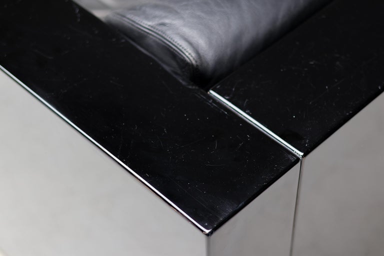 Massimo Vignelli Black-on-Black Saratoga Sofa, Poltronova, Italy, 1964 - Image 8