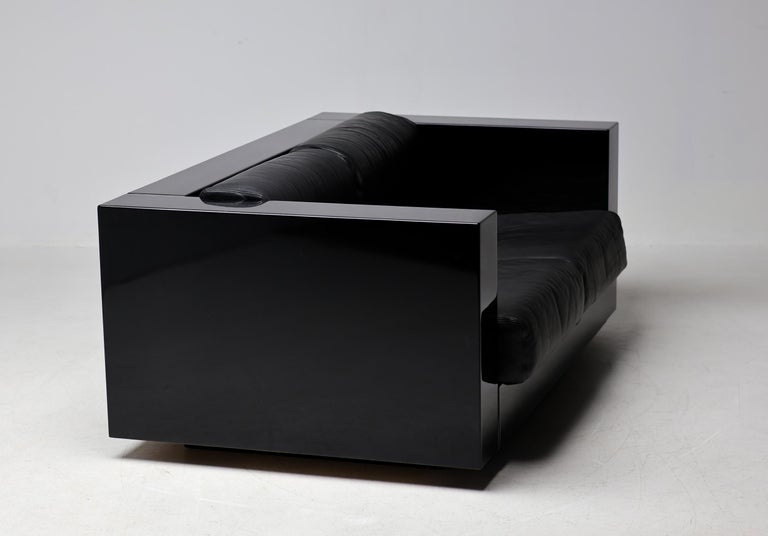 Massimo Vignelli Black-on-Black Saratoga Sofa, Poltronova, Italy, 1964 - Image 12
