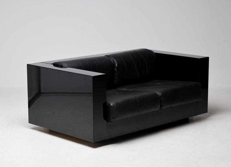 Massimo Vignelli Black-on-Black Saratoga Sofa, Poltronova, Italy, 1964 - Image 13
