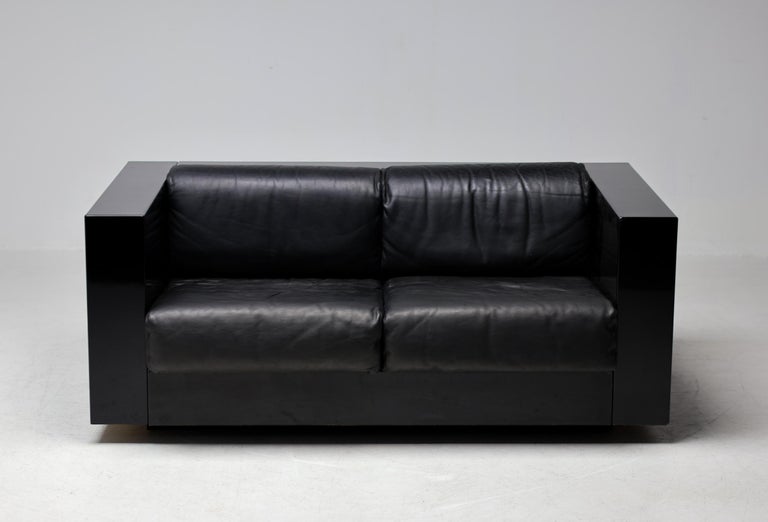Massimo Vignelli Black-on-Black Saratoga Sofa, Poltronova, Italy, 1964 - Image 14