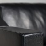 Rolf Benz Model 350 Black Leather Sofa - Image 3