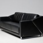 Rolf Benz Model 350 Black Leather Sofa - Image 5