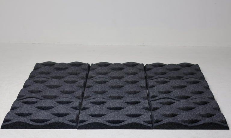 Set of Ten Soundwave Acoustic Wall Panels in Felt - Image 3