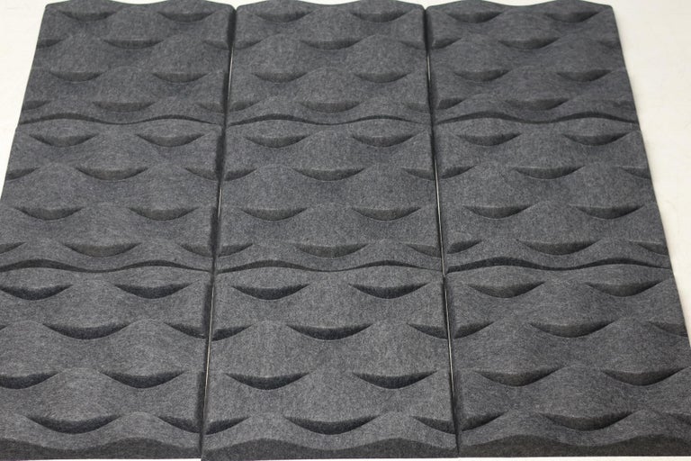 Set of Ten Soundwave Acoustic Wall Panels in Felt - Image 4