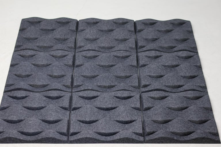 Set of Ten Soundwave Acoustic Wall Panels in Felt - Image 5