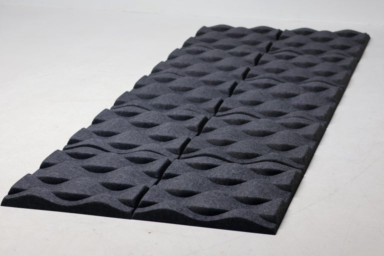 Set of Ten Soundwave Acoustic Wall Panels in Felt - Image 2