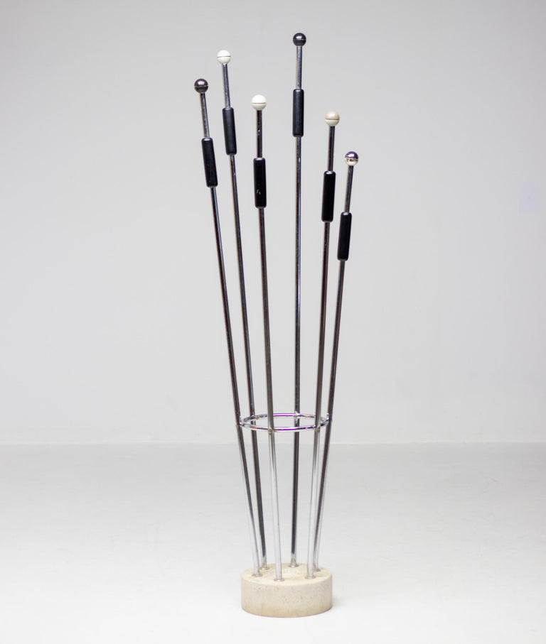 Fratelli Mannelli Travertine Coat Rack and Umbrella Stand, Italy, 1969 - Image 6