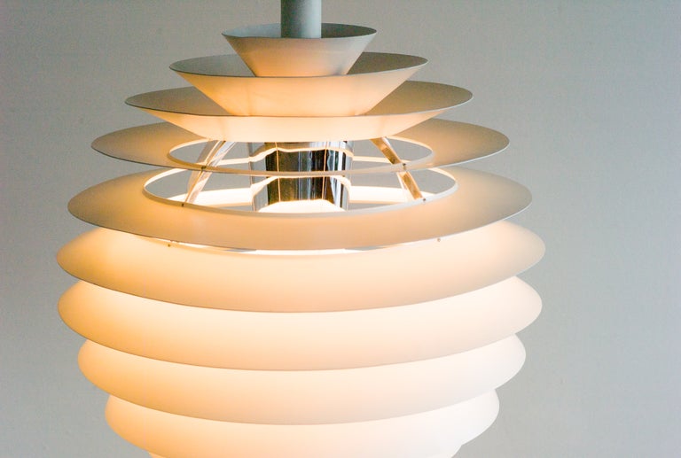 Rare Large Early Poul Henningsen Louvre Pendants by Louis Poulsen, 1962 - Image 8