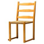 Poul Volther Stacking Chairs Gemla Sweden in Ash Scandinavian Mid Century Modern