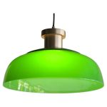 Achille & Pier Giacomo Castiglioni – Model 4017 Green Acrylic Pendant Lamp