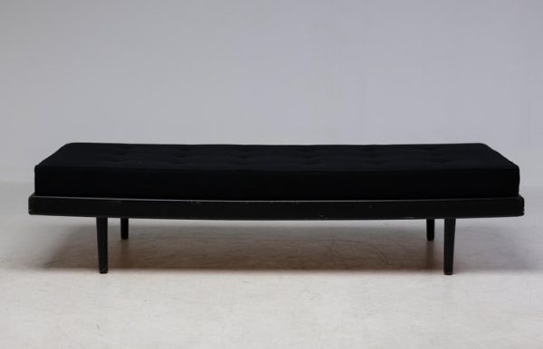 French All Black Mid-Century Modern Daybed, circa 1960 - Image 2