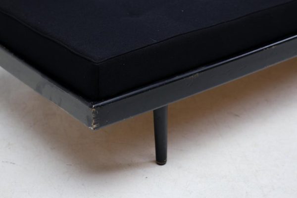 French All Black Mid-Century Modern Daybed, circa 1960 - Image 3