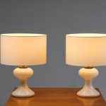 Pair of White ML1 Table Lamps by Ingo Maurer for M-Design - Image 3