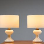 Pair of White ML1 Table Lamps by Ingo Maurer for M-Design - Image 10