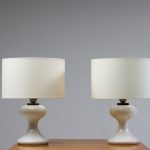 Pair of White ML1 Table Lamps by Ingo Maurer for M-Design - Image 2