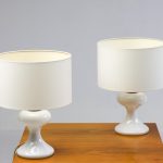 Pair of White ML1 Table Lamps by Ingo Maurer for M-Design - Image 4